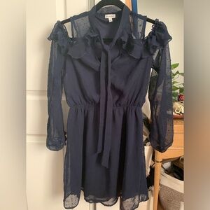 Navy blue dress by Love, Fire size Small